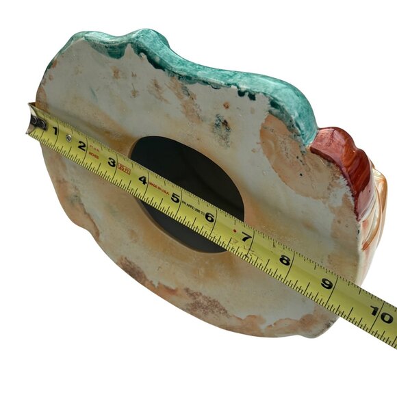 Hand-Painted Ceramic Laughing Buddha Figurine 8.5" Tall - Picture 4 of 8